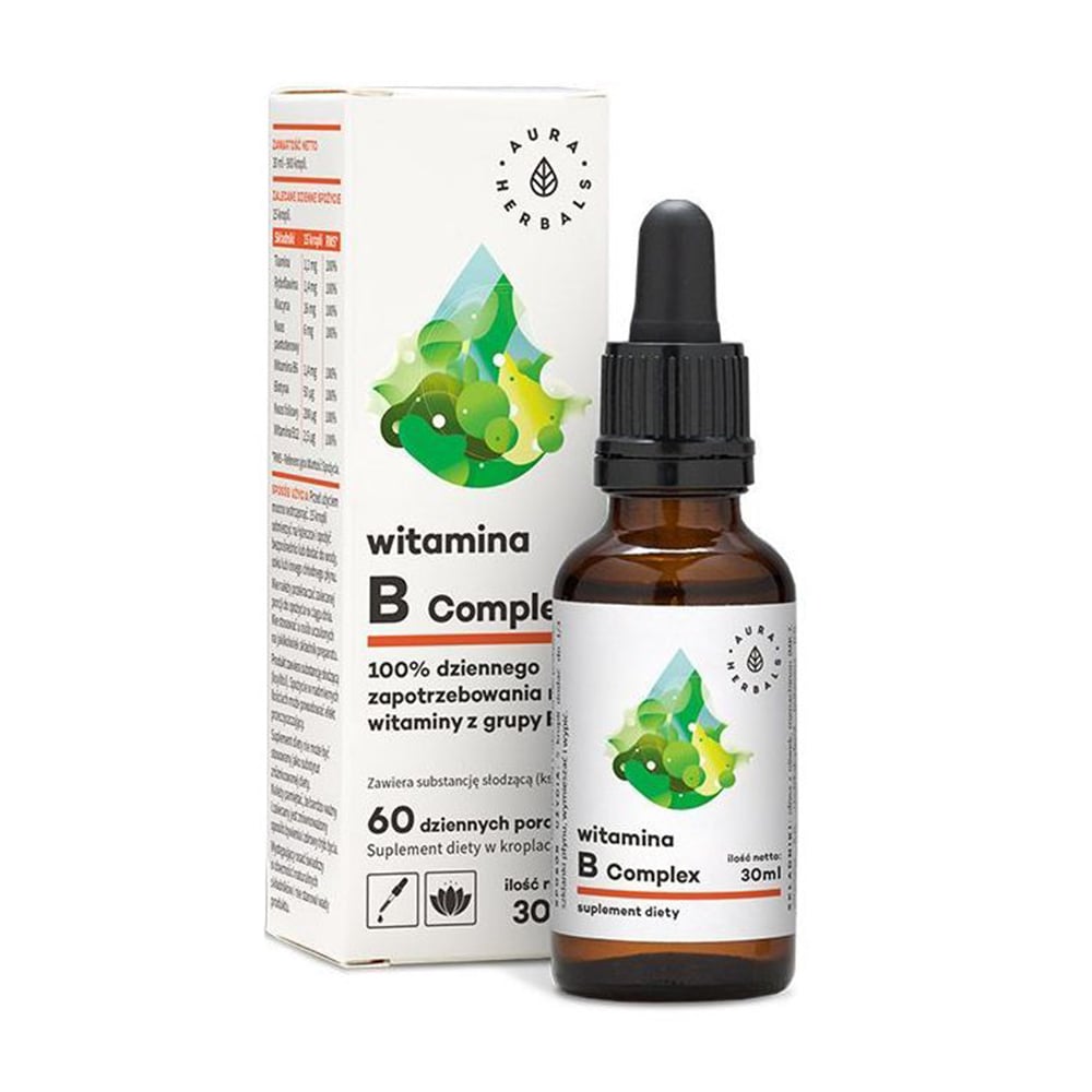 Комплекс вітамінів групи В Aura Herbals Vitamin B Complex в краплях, 30 мл